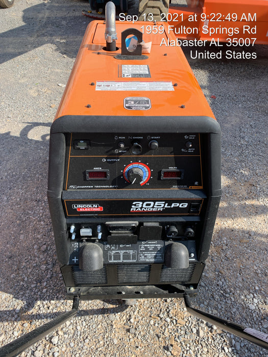 2021 Lincoln Electric Ranger 305 LPG LPG One-Pak (includes undercarriage, tank holder & tank strap) ORANGE
