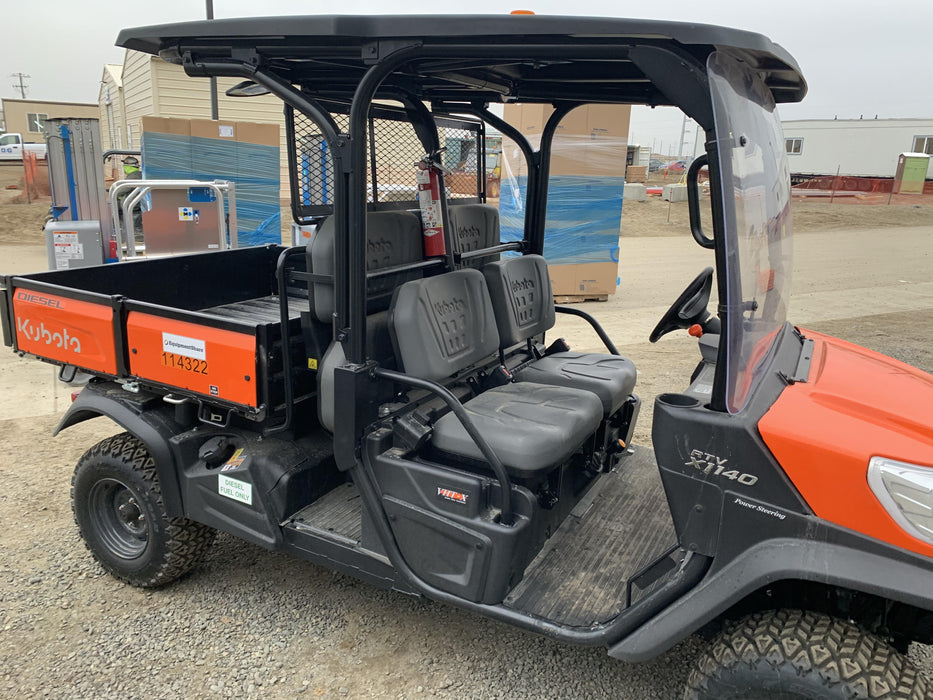 2020 Kubota RTV-X1140W-H Canopy, 4-Seater, Diesel, Windshield Acrylic Clear, Strobe Light, Backup Alarm