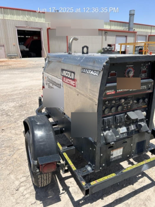 2019 Lincoln Electric Vantage 322 Welder Ready-Pak 3, Two wheel trailer, Fender and Light kit, Cable Rack