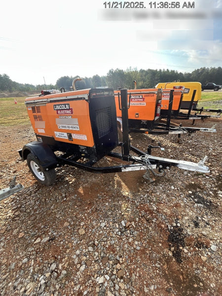 2021 Lincoln Electric Vantage 322 Vantage 322 Ready Pak 3 w/ Decals, ORANGE (includes trailer, cable rack, fender light kit) NO Telematics