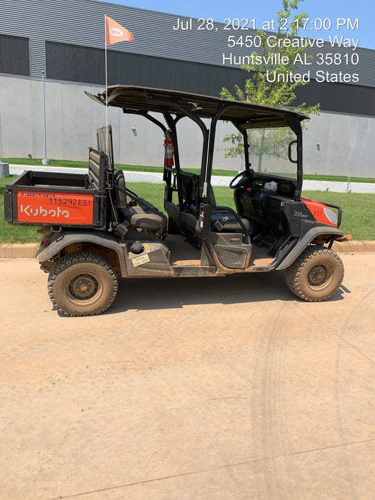 2020 Kubota RTV-X1140WL-H 4 Passenger Cart with Metal Top, windshield, strobe light, harness, and backup alarm