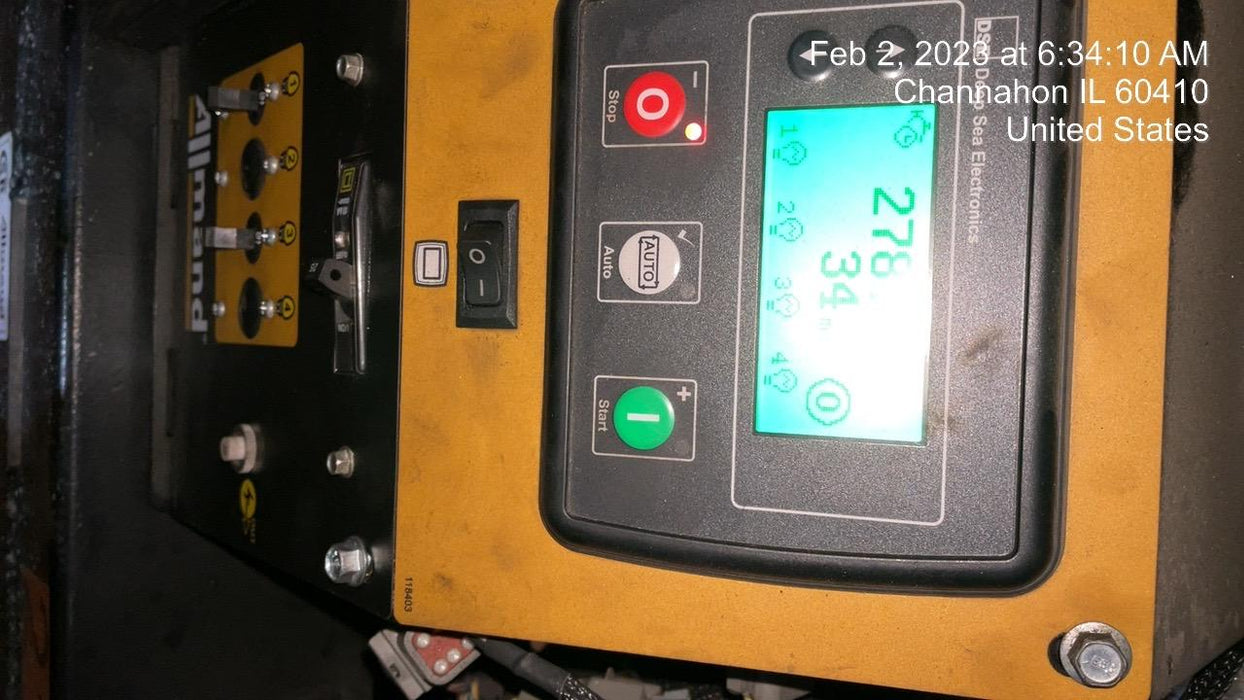 2022 Allmand NLV3GR (4) LED Light Fixture 350W, 23' Vertical Mast, 3kW Prime, Towable, Deep Sea L401, Leveling Jacks, Yanmar T4F 5.8hp