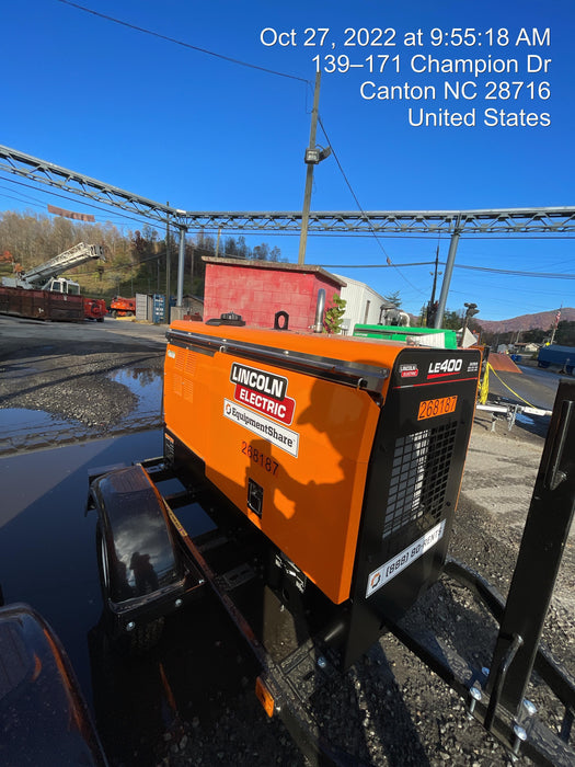 2022 Lincoln Electric LE400 Kubota V1505, Trlr, Cable Rack, Light Kit, ES Decals, T3