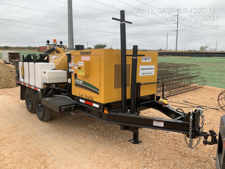 2020 Vac-Tron LP573XDT 24 HP Kohler Diesel Engine (Tier 4 Final), Includes 500 Gallon Debris Tank w/ Hydraulic Tilt, two (2) 100 Gallon Water Tanks, Low Profile Torsion Axles (12,000 GVWR), Manual Jack