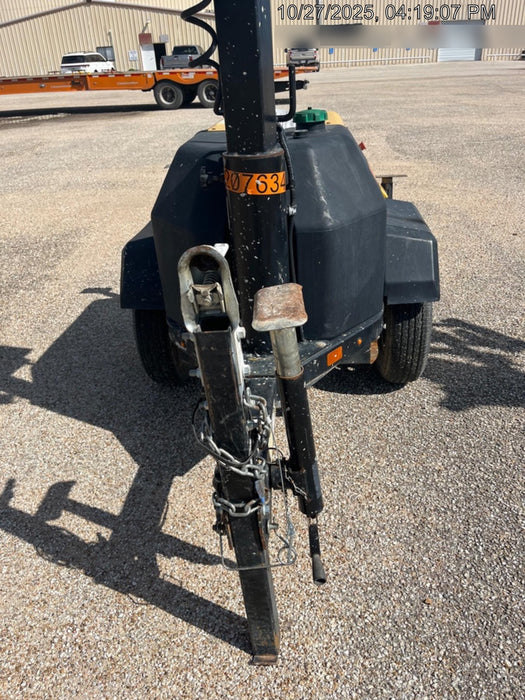 2022 Allmand NLV3GR (4) LED Light Fixture 350W, 23' Vertical Mast, 3kW Prime, Towable, Deep Sea L401, Leveling Jacks, Yanmar T4F 5.8hp