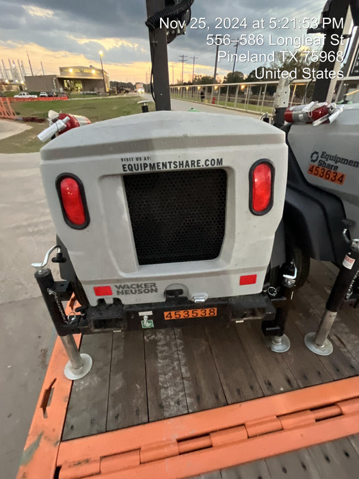 2024 Wacker Neuson LTT4 Diesel, Kohler KDW702, Deep Sea Controller, Auto Start, LED 320W, Bypass Outlet, T3