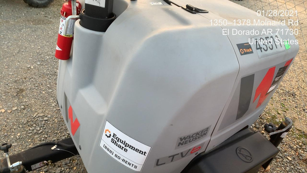 2019 Wacker Neuson LTV6L-MH Wacker Neuson LTV6L Mobile Light Tower w/Fuel Level Sensor Installed