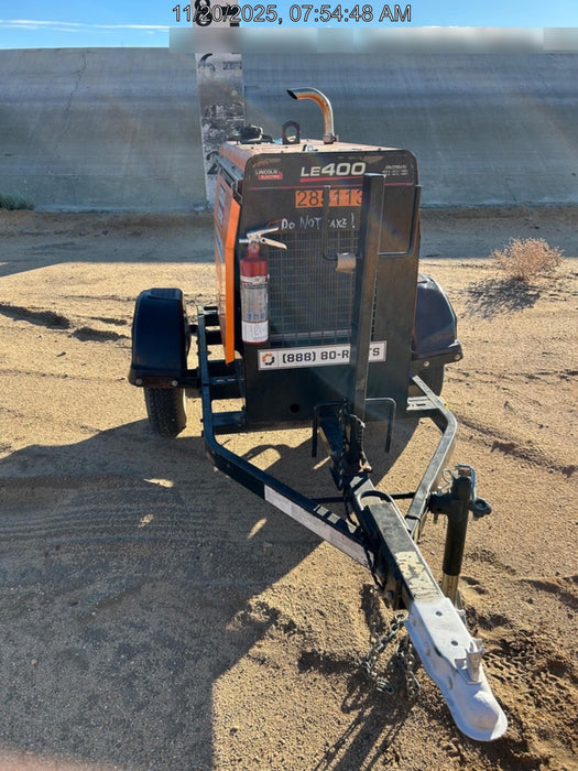 2022 Lincoln Electric LE400 Kubota V1505, Trlr, Cable Rack, Light Kit, ES Decals, T3