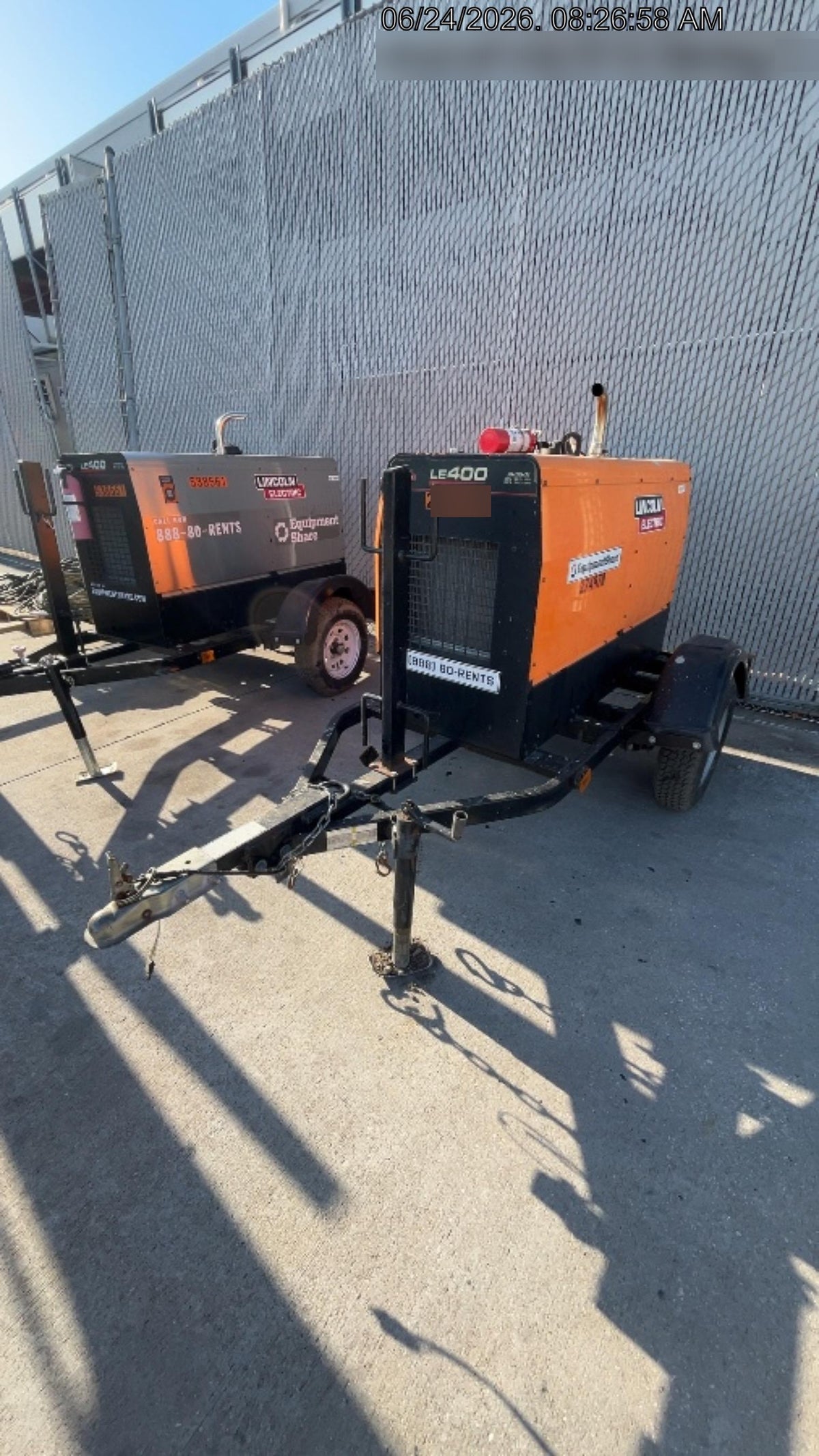 2022 Lincoln Electric LE400 Kubota V1505, Trlr, Cable Rack, Light Kit, ES Decals, T3