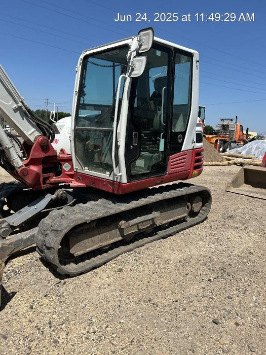2019 Takeuchi TB290 Cab, AC, Rubber Tracks, Dozer Blade, Travel Alarm, Control Pattern Change Valve, Auxiliary Hydraulics w/18" Quick Coupler Bucket with teeth, 6.2 cu. ft. capacity/24" Quick Coupler Bucket with teeth, 8.6 cu. ft. capacity/36" Quick Coupler Bucket with teeth, 13.4 cu. ft. capacity, Quick Coupler, Hydraulic Thumb Installed