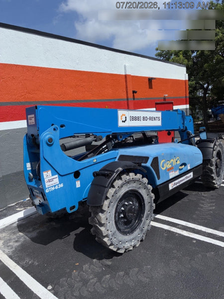 2020 Genie GTH-636 Canopy, Solid Tires, Work Lights, Beacon, Aux Hydraulics, Back up Alarm
