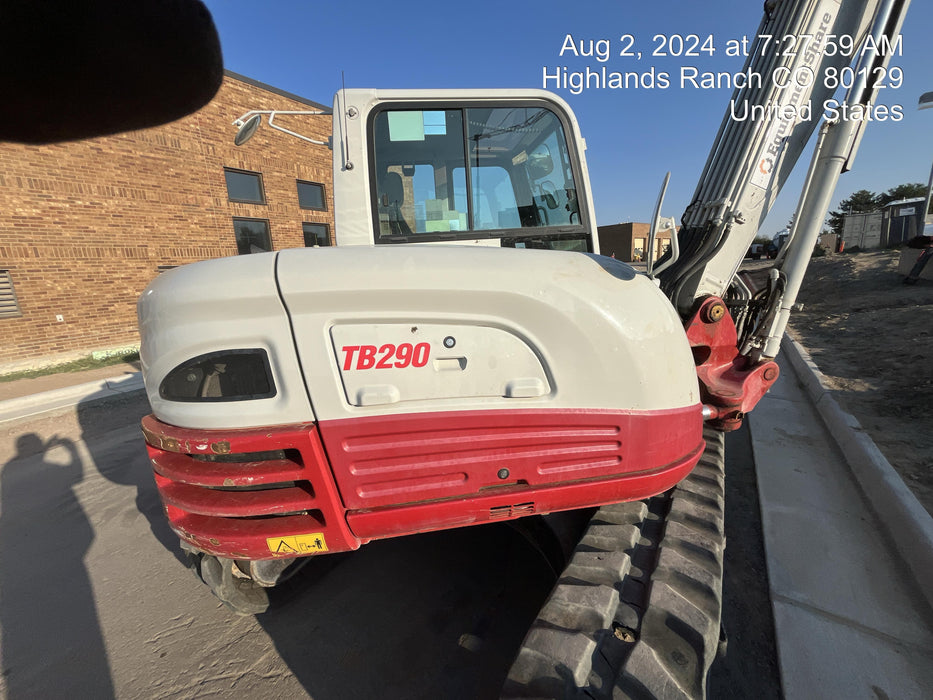 2020 Takeuchi TB290C Cab/Heat/Air, Rubber Tracks, Manual TAG QC