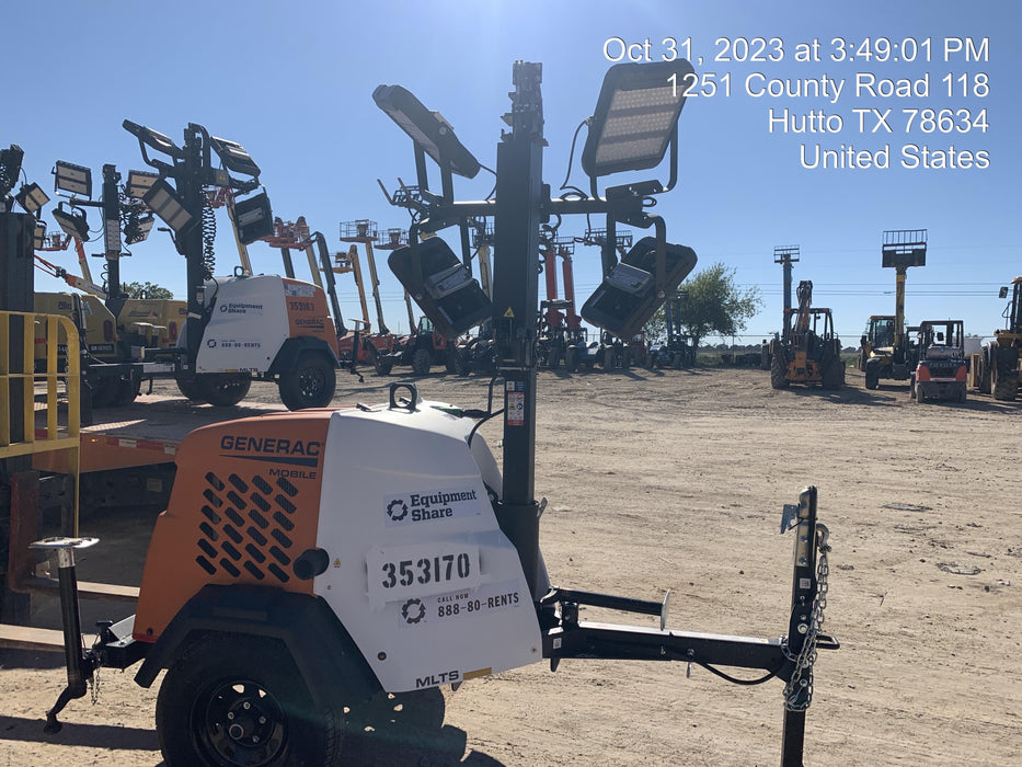 2023 Generac MLT2 Diesel, Flex Switch 120V Input, Powerzone Controller, (4) 320W LED Lights, 4kW Generator, 39.9 Gal Fuel Tank, 2" Ball, T3