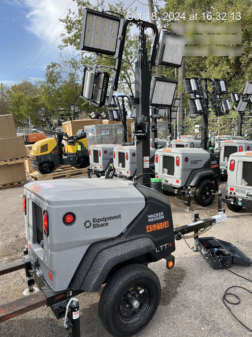 2024 Wacker Neuson LTT4 Diesel, Kohler KDW702, Deep Sea Controller, Auto Start, LED 320W, Bypass Outlet, T3