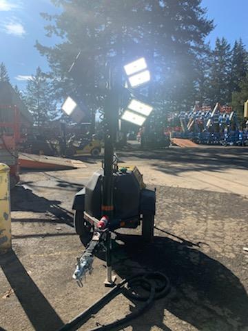 2021 Allmand NLV3GR (4) LED Light Fixture 350W, 23' Vertical Mast, 3kW Prime, Towable, Deep Sea L401, Leveling Jacks, Yanmar T4F 5.8hp