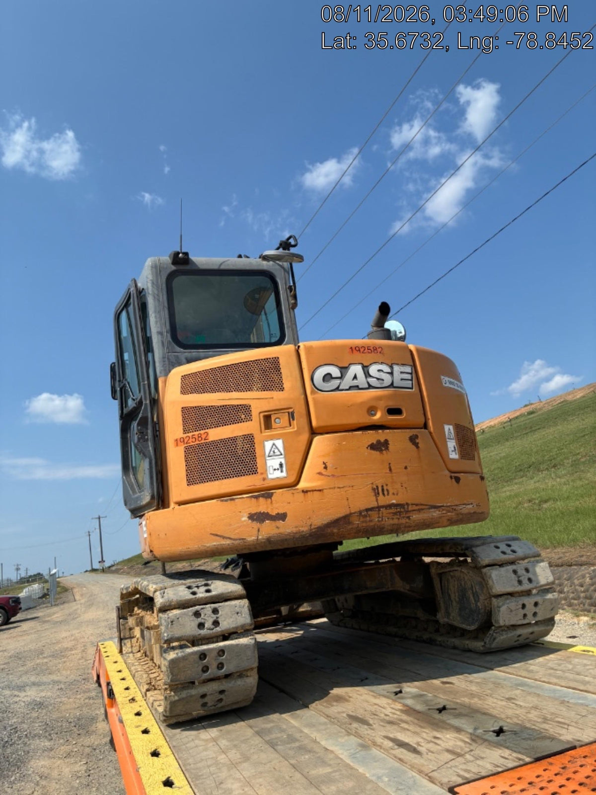 2015 Case CX80C CLOSED CAB, A/C, RUBBER TRACKS PADS, 7'-2" ARM