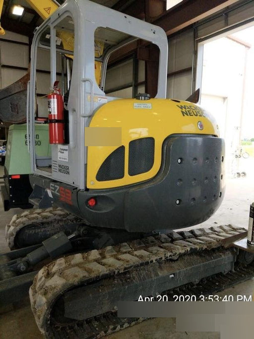 Wacker Neuson EZ53 Open ROPS, Rubber Tracks, Long Dipperstick, Bucket