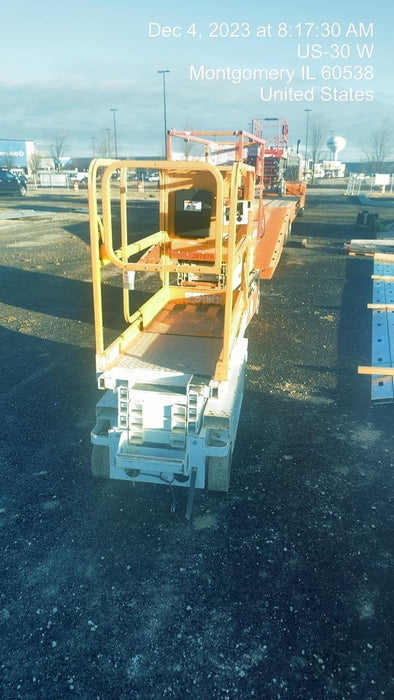 Custom Equipment HB-1430 <ul>
 <li>Hy-Brid Scissor Lift</li>
  <li>Platform capacity up to 670 lbs.</li>
  <li>Working height up to 20 ft</li>
  <li>Weighs under 1,700 lbs.</li>
  <li>Non-marking wheels </li>
</ul>