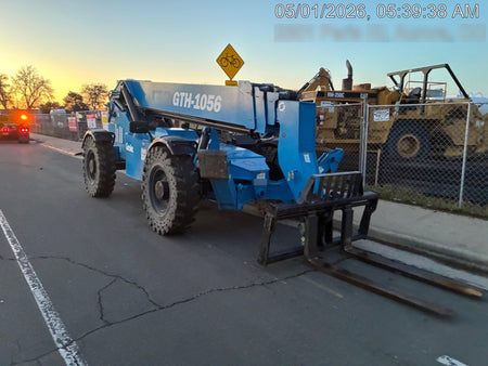 2018 Genie GTH-1056 GTH-1056 w/Open ROPS, Solid Tires, Work Lights, 60" carriage/forks, cab mesh, beacon