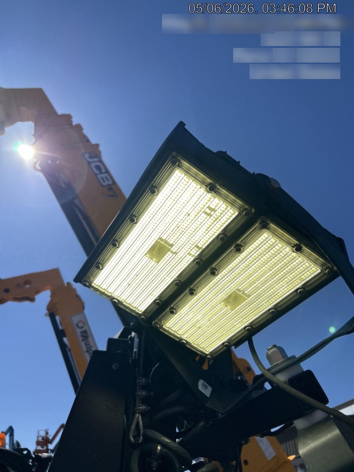 Allmand NLV3GR (4) LED Light Fixture 350W, 23' Vertical Mast, 3kW Prime, Towable, Deep Sea L401, Leveling Jacks, Yanmar T4F 5.8hp