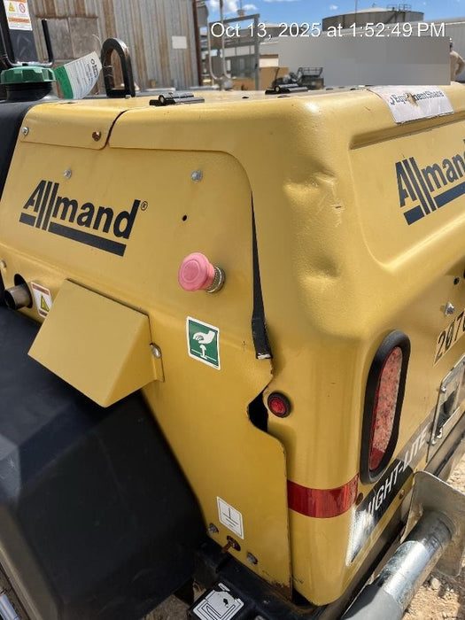 2022 Allmand NLV3GR (4) LED Light Fixture 350W, 23' Vertical Mast, 3kW Prime, Towable, Deep Sea L401, Leveling Jacks, Yanmar T4F 5.8hp