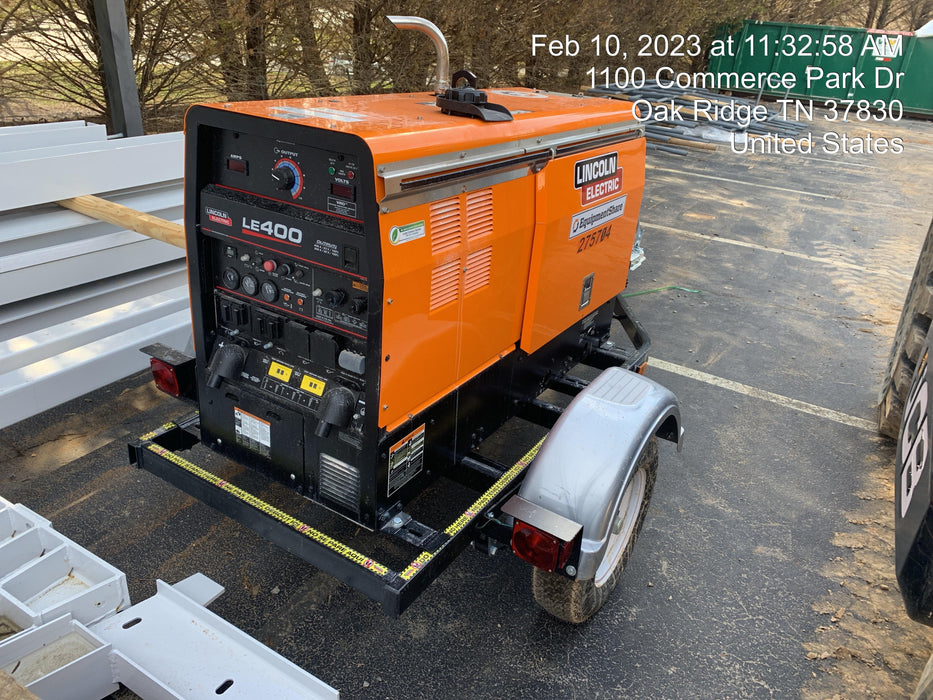 2022 Lincoln Electric LE400 Kubota V1505, Trlr, Cable Rack, Light Kit, ES Decals, T3