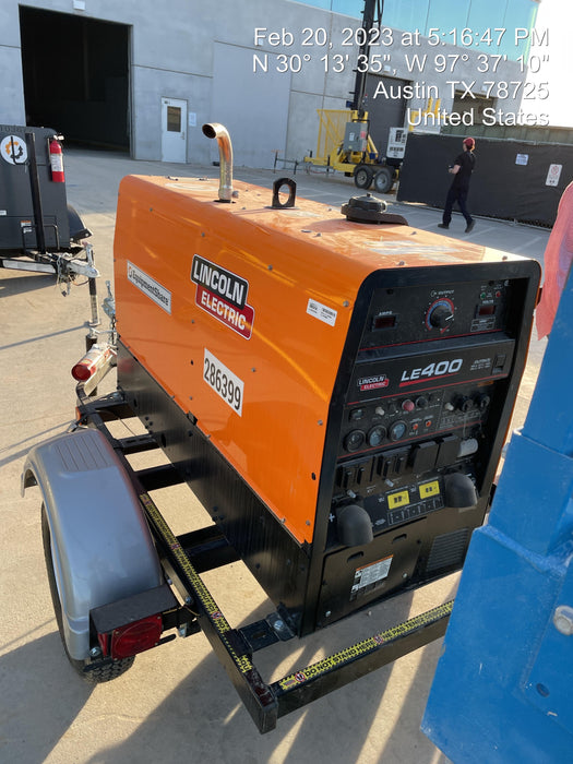 2022 Lincoln Electric LE400 Kubota V1505, Trlr, Cable Rack, Light Kit, ES Decals, T3