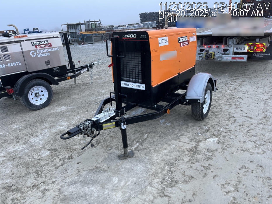 2022 Lincoln Electric LE400 Kubota V1505, Trlr, Cable Rack, Light Kit, ES Decals, T3