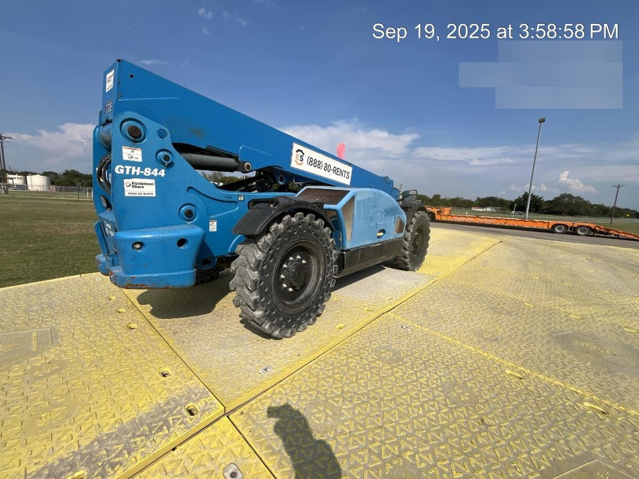 2019 Genie GTH-844 Canopy, Solid RT Tires, LED Work Lights, Beacon 60" QA Carriage, 48" Forks