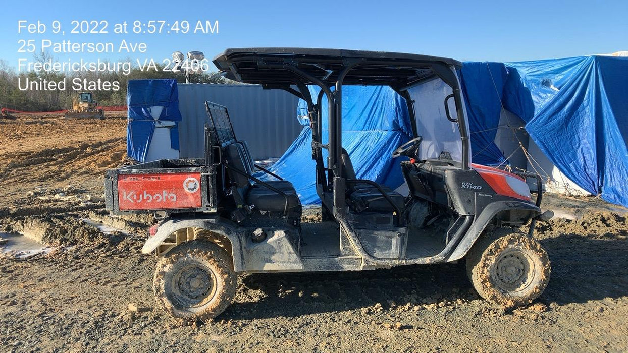 2021 Kubota RTV-X1140W-H Plastic Canopy, Windshield Acrylic Clear, LED Strobe Light, Wire Harness Kit, Back up Alarm