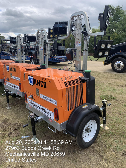 2024 Wanco WLTT-4MM4K Diesel, Deep Sea Controller, Shore Power Plug, Auto Start, (4) 350W LED Floodlights, 4kW Generator, 60 Gal Fuel Tank, 2" Ball, T3