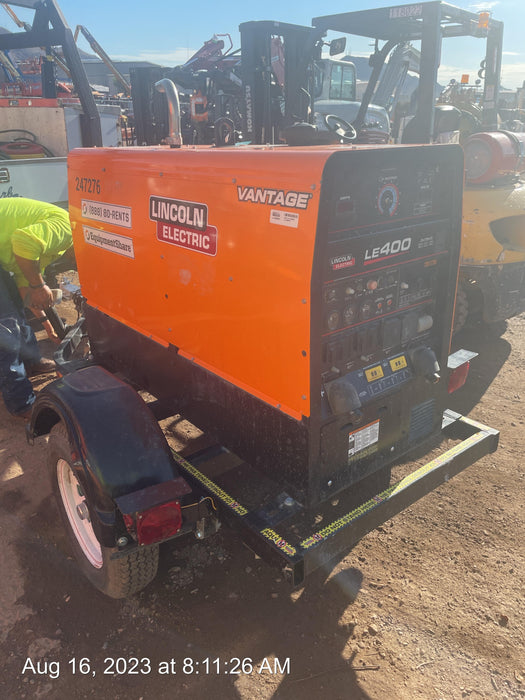 2022 Lincoln Electric LE400 Kubota V1505, Trlr, Cable Rack, Light Kit, ES Decals, T3