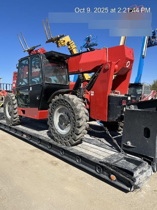 2020 Manitou MTA12055SER3 Cab/Heat/Air, Solid Tires, Amber Strobe, Lift Hook w/66" Carriage, 60" Forks