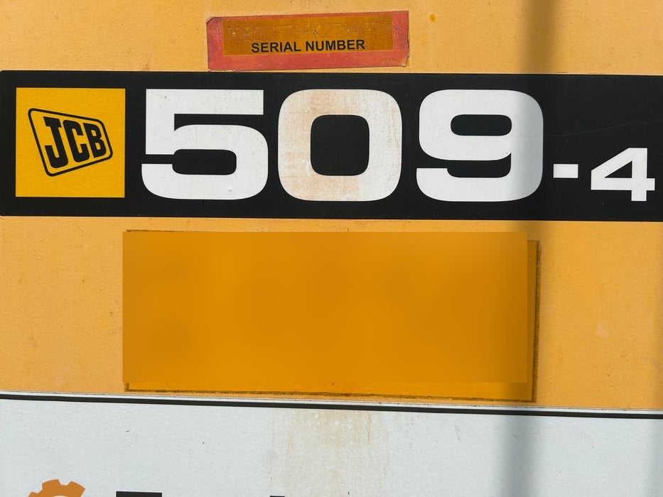 2019 JCB 509-42 JCB 509-42 Enclosed Cab, 74 HP, Solid Tires, Worklights, Beacon, Aux Hydraulics, Lifting Eye