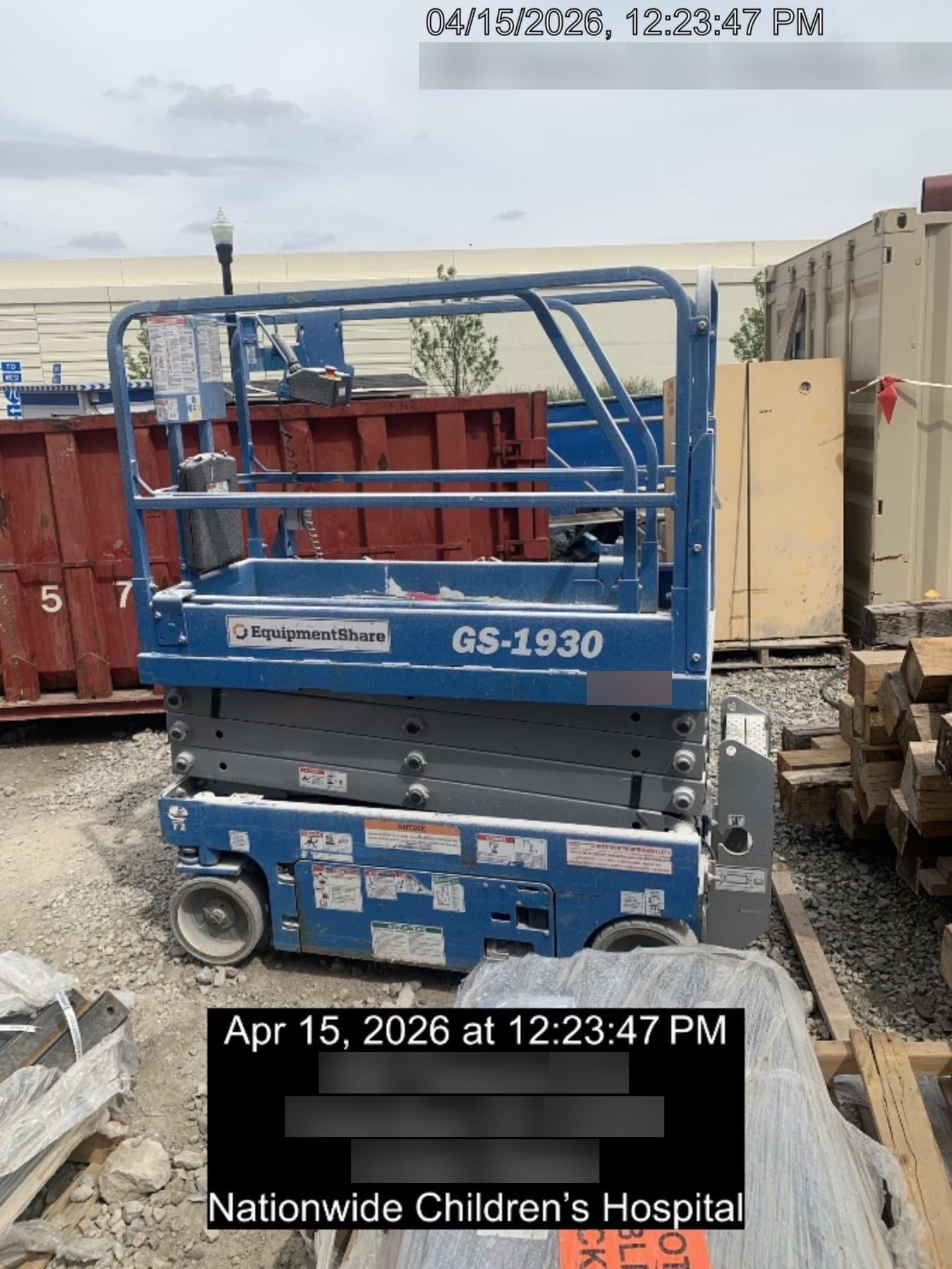 2020 Genie GS-1930 Solid Non Marking Tires, Beacon, Folding rails with half height swing gate