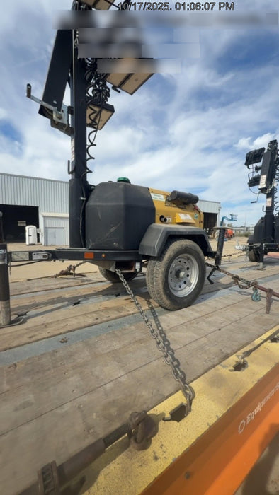 2022 Allmand NLV3GR (4) LED Light Fixture 350W, 23' Vertical Mast, 3kW Prime, Towable, Deep Sea L401, Leveling Jacks, Yanmar T4F 5.8hp