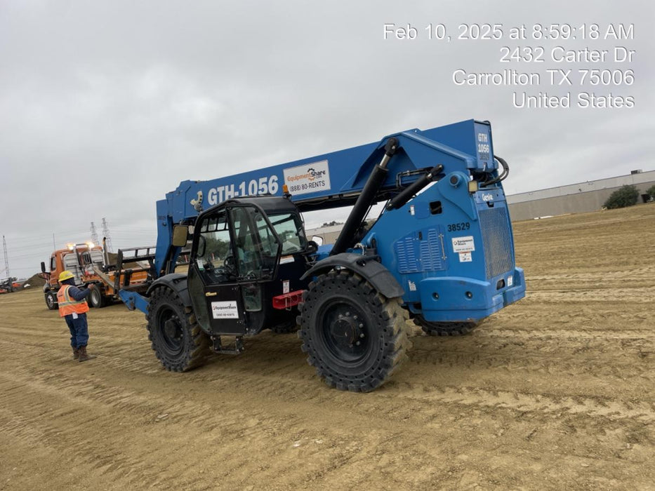 2019 Genie GTH-1056 Cab/Heat/AC, FF Tires, LED Work Lights, Beacon 60" QA Carriage, 60" Forks
