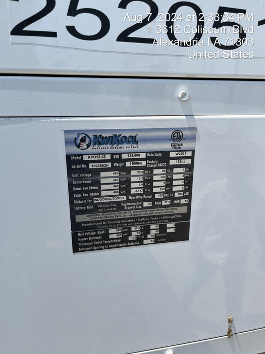 2022 KWIKOOL KPO12-43H