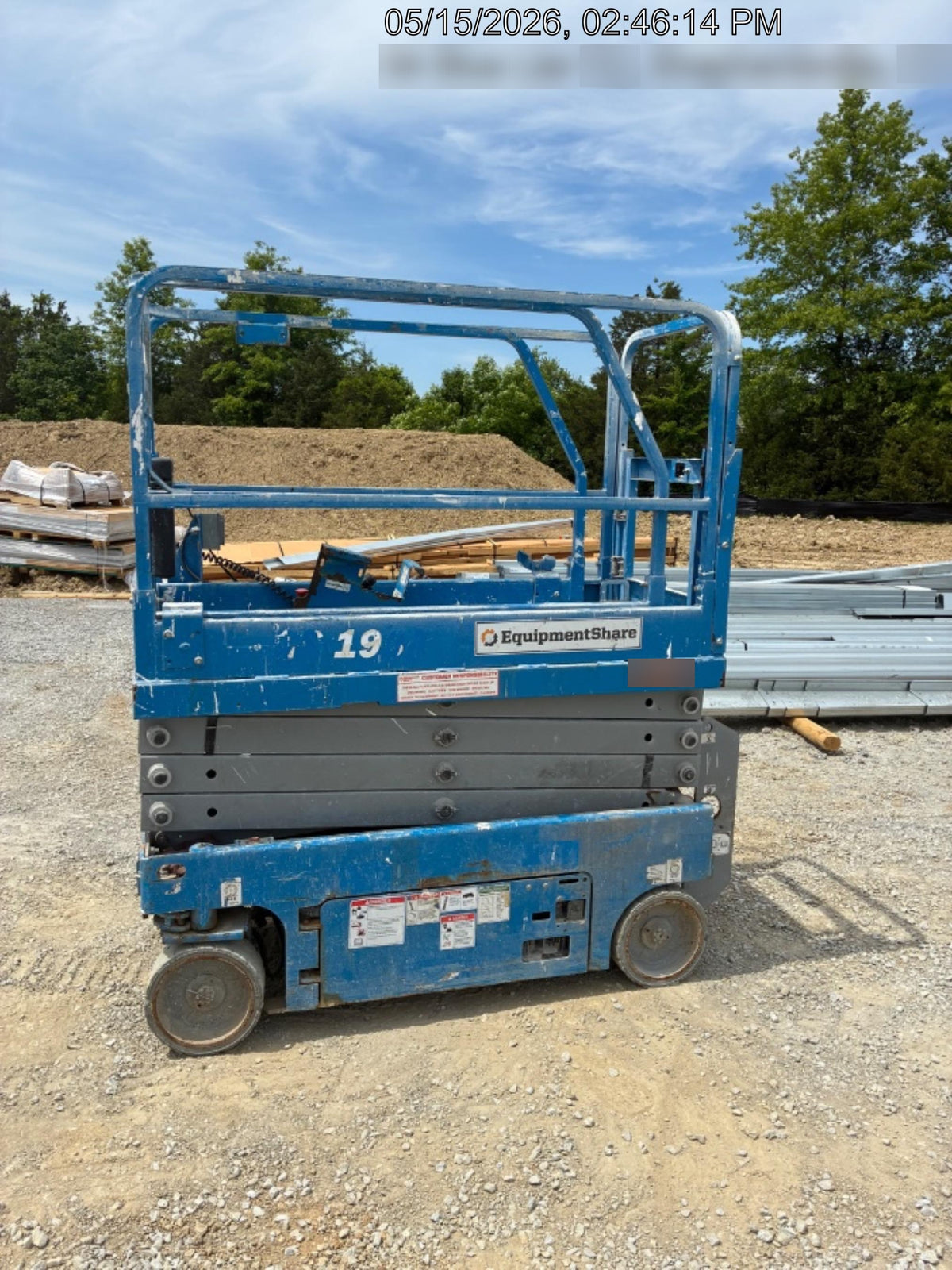 2020 Genie GS-1930 Solid Non Marking Tires, Beacon, Folding rails with half height swing gate