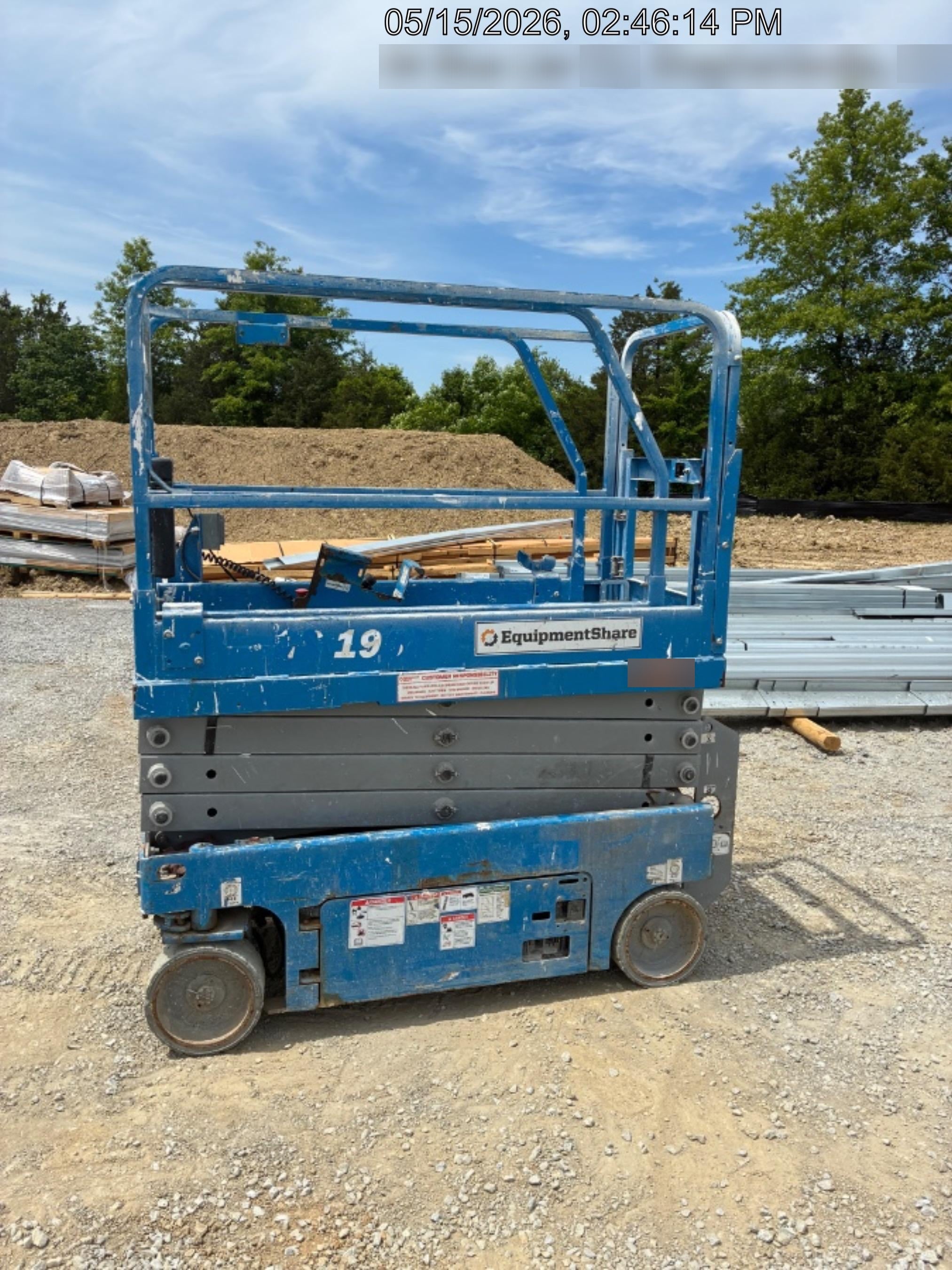 2020 Genie GS-1930 Solid Non Marking Tires, Beacon, Folding rails with half height swing gate