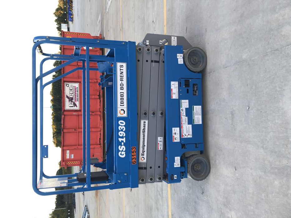 2020 Genie GS-1930 Solid Non Marking Tires, Beacon, Folding rails with half height swing gate