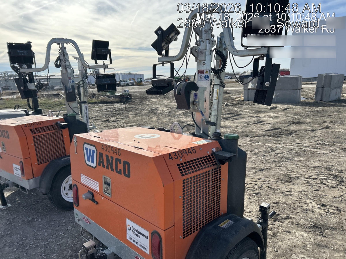 2024 Wanco WLTT-4MM4K Diesel, Deep Sea Controller, Shore Power Plug, Auto Start, (4) 350W LED Floodlights, 4kW Generator, 60 Gal Fuel Tank, 2" Ball, T3