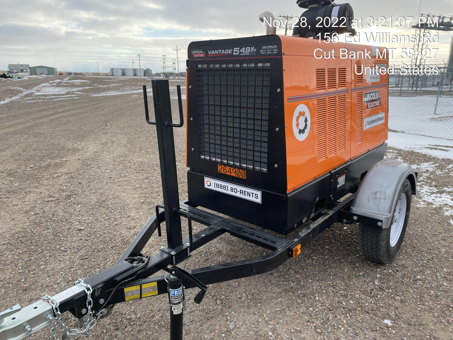 2022 Lincoln Electric Vantage 549X Crosslink Technology, Trailer Mounted, ES Decals, T3
