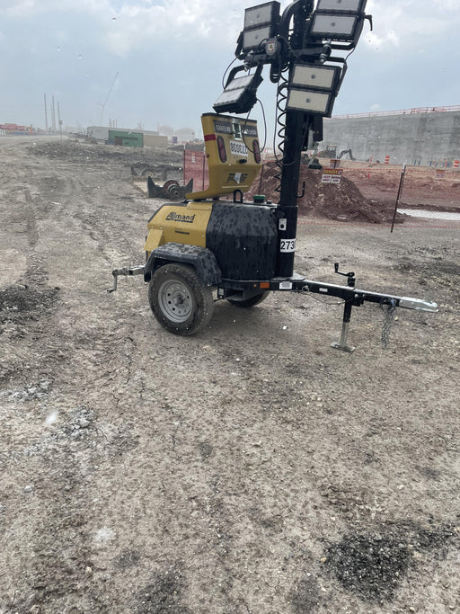 2022 Allmand NLV3GR (4) LED Light Fixture 350W, 23' Vertical Mast, 3kW Prime, Towable, ES Decals, T3