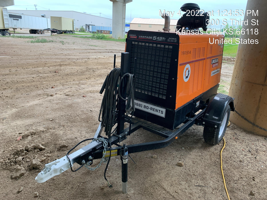 2021 Lincoln Electric Vantage 549X Ready Pak 3, ORANGE (includes trailer, cable rack, fender light kit)