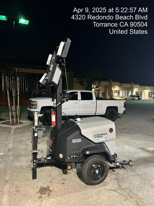 2024 Wacker Neuson LTT4 Diesel, Kohler KDW702, Deep Sea Controller, Auto Start, LED 320W, Bypass Outlet, T3