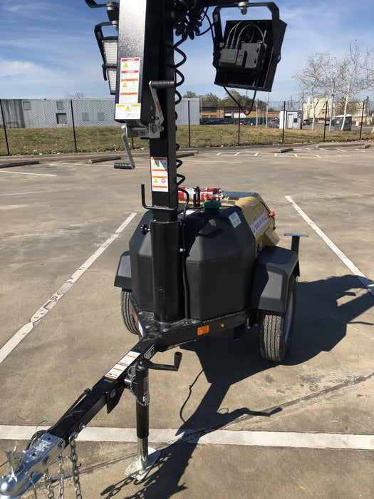 2022 Allmand NLV3GR (4) LED Light Fixture 350W, 23' Vertical Mast, 3kW Prime, Towable, Deep Sea L401, Leveling Jacks, Yanmar T4F 5.8hp