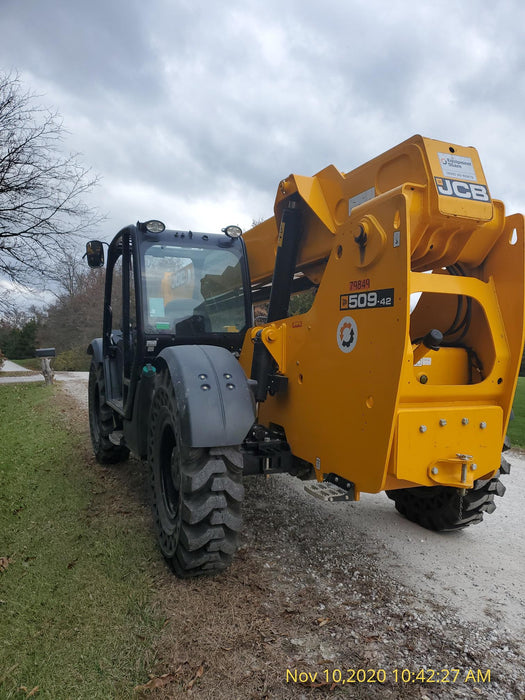 2020 JCB 509-42 Canopy, Solid Tires, Work Lights, Beacon, Aux Hydraulics, Back up Alarm, Lifting Eye, ES Decals