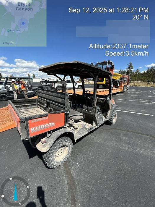 2019 Kubota RTV-X1140 4wd Utility Cart, LED Strobe, Windshield Tempered Glass, Pastic Canopy, Wire Harness Kit, Backup Alarm