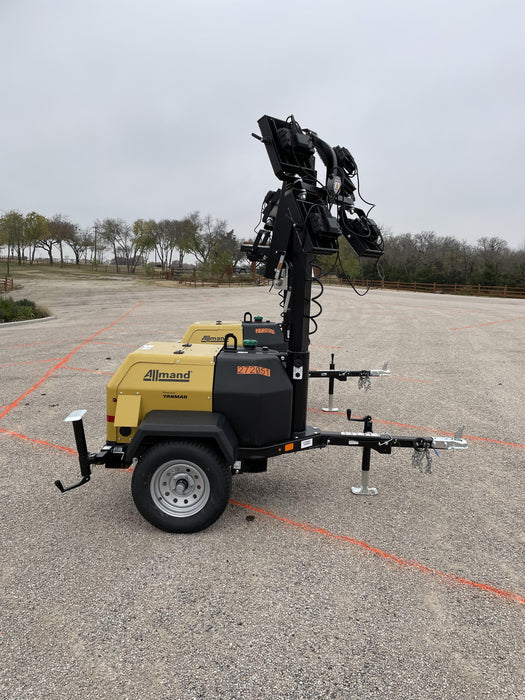 2022 Allmand NLV3GR (4) LED Light Fixture 350W, 23' Vertical Mast, 3kW Prime, Towable, ES Decals, T3